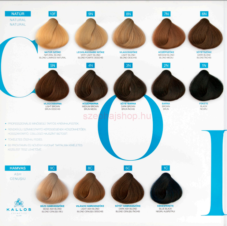 Kallos Colors krémhajfesték 4N 60 ml