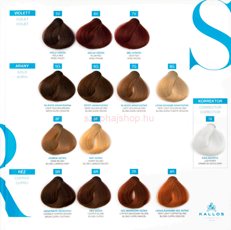 Kallos Colors krémhajfesték 5V 60 ml