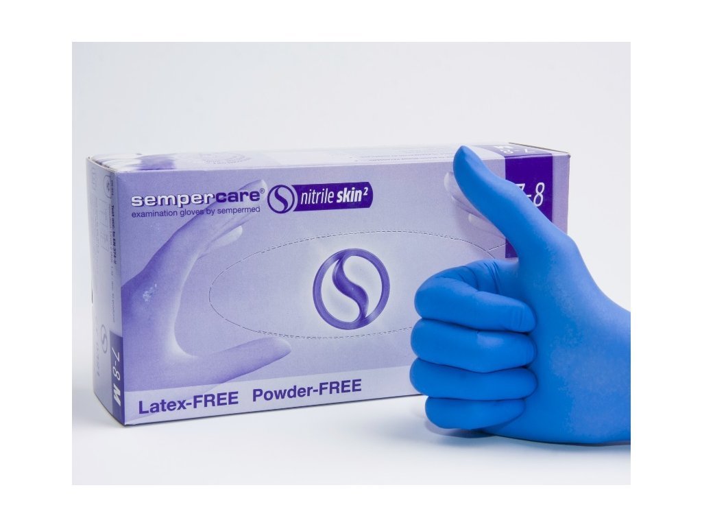 SEMPERCARE® Nitrile Skin2 kesztyű kék "XL 9-10" 180 db