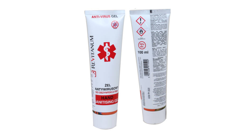 Revitanum Antivirus Gél 50 ml / 70% alkoholtartalommal