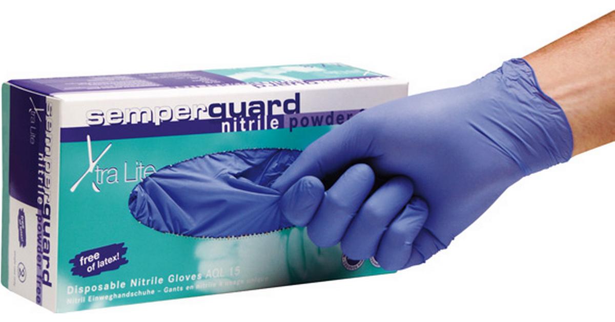 SEMPERGUARD® Nitrile Powder Free Xtra Lite - nitril kesztyű kék "S 6-7" 200 db