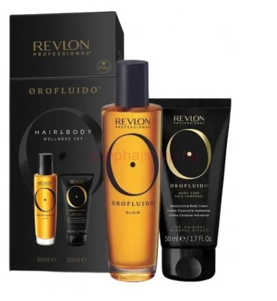 Revlon Professional OROFLUIDO Hair & Body Wellness Set - Elixir +Body cream 50ml