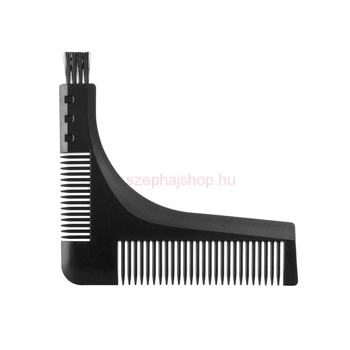 EUROSTIL Barber Line Perfect Beard - szakáll sablon fésű (fekete) Ref.: 06176