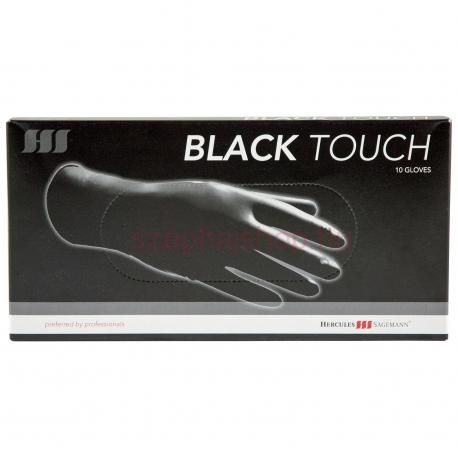 HERCULES-SAGEMANN Black Touch Powder-Free Latex kesztyű Fekete 10 db (Size S) 