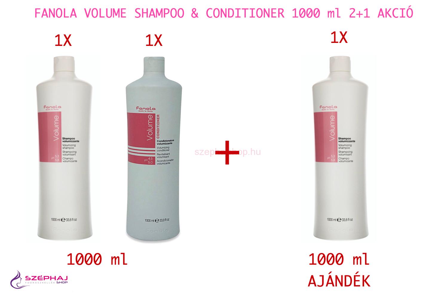 FANOLA Volume Shampoo & Conditioner 1000 ml 2+1 AKCIÓ