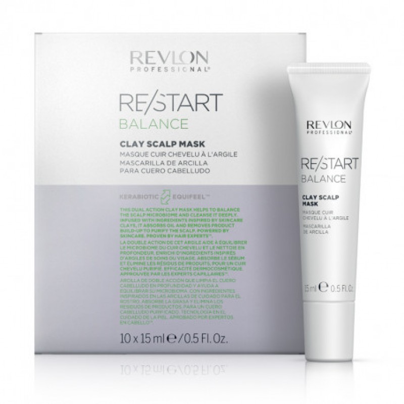 REVLON RE/START Balance Agyagos Fejbőrmaszk 10x15 ml