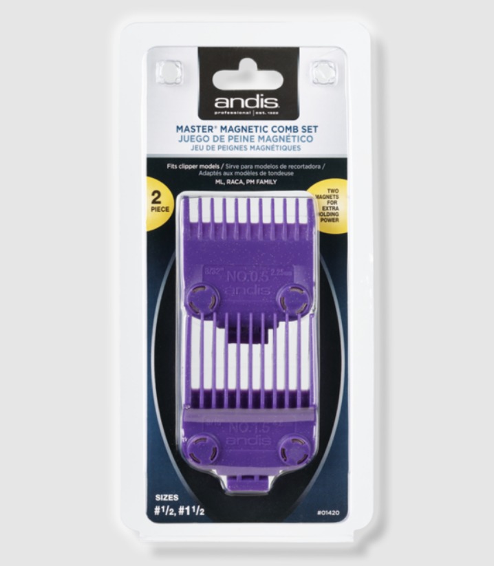 Andis Master® Magnetic toldófésű Dual Pack 2,25mm-4,5mm 01420
