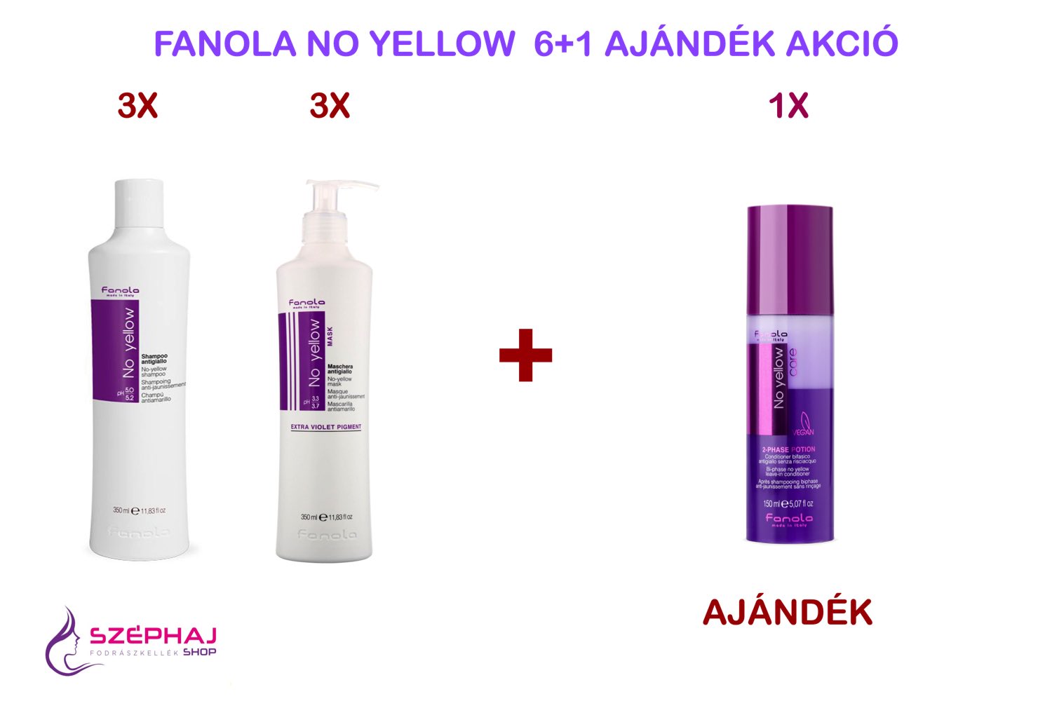 FANOLA No Yellow Shampoo & Mask 350 ml 6+1 AKCIÓ