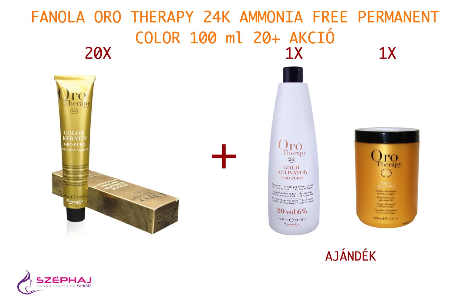 FANOLA ORO Therapy 24K Ammonia Free Permanent Color 100 ml 20+ AKCIÓ