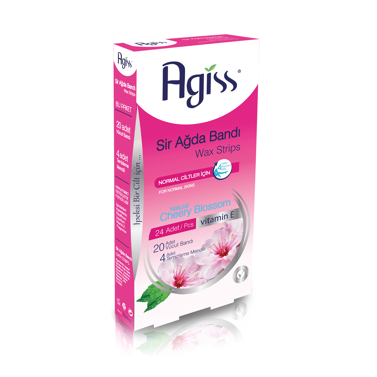 Agiss Gyantacsíkok Testre Természetes Cseresznyevirág kivonattal (pink) 24 db