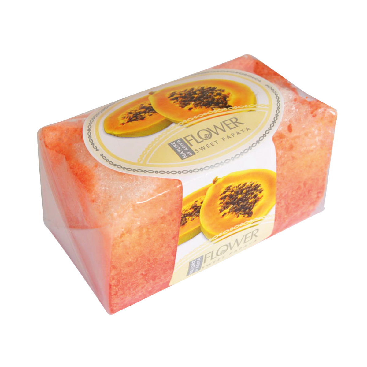 Roses Nature szappanos fürdőszivacs papaya 55 g