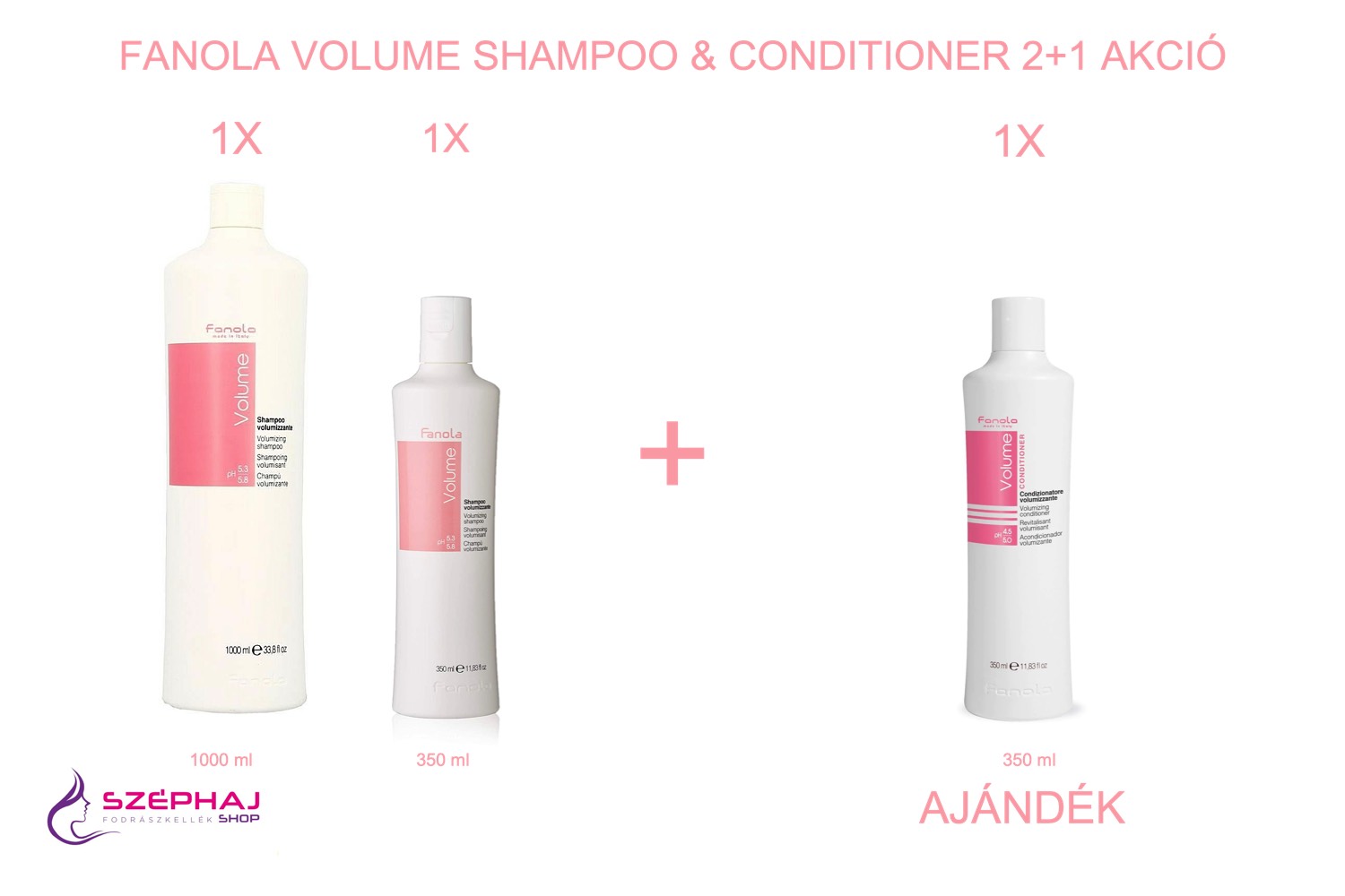FANOLA Volume Shampoo 2+1 AKCIÓ