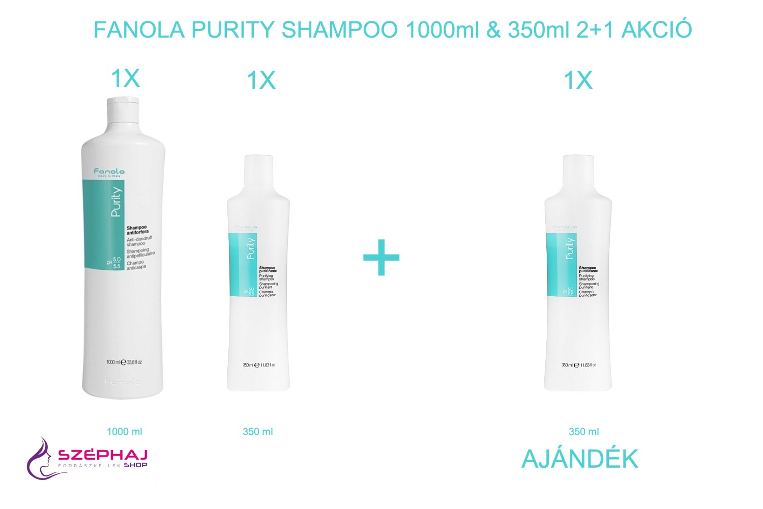 FANOLA Purity Anti-Dandruff Shampoo 1000 ml & 350 ml 2+1 AKCIÓ
