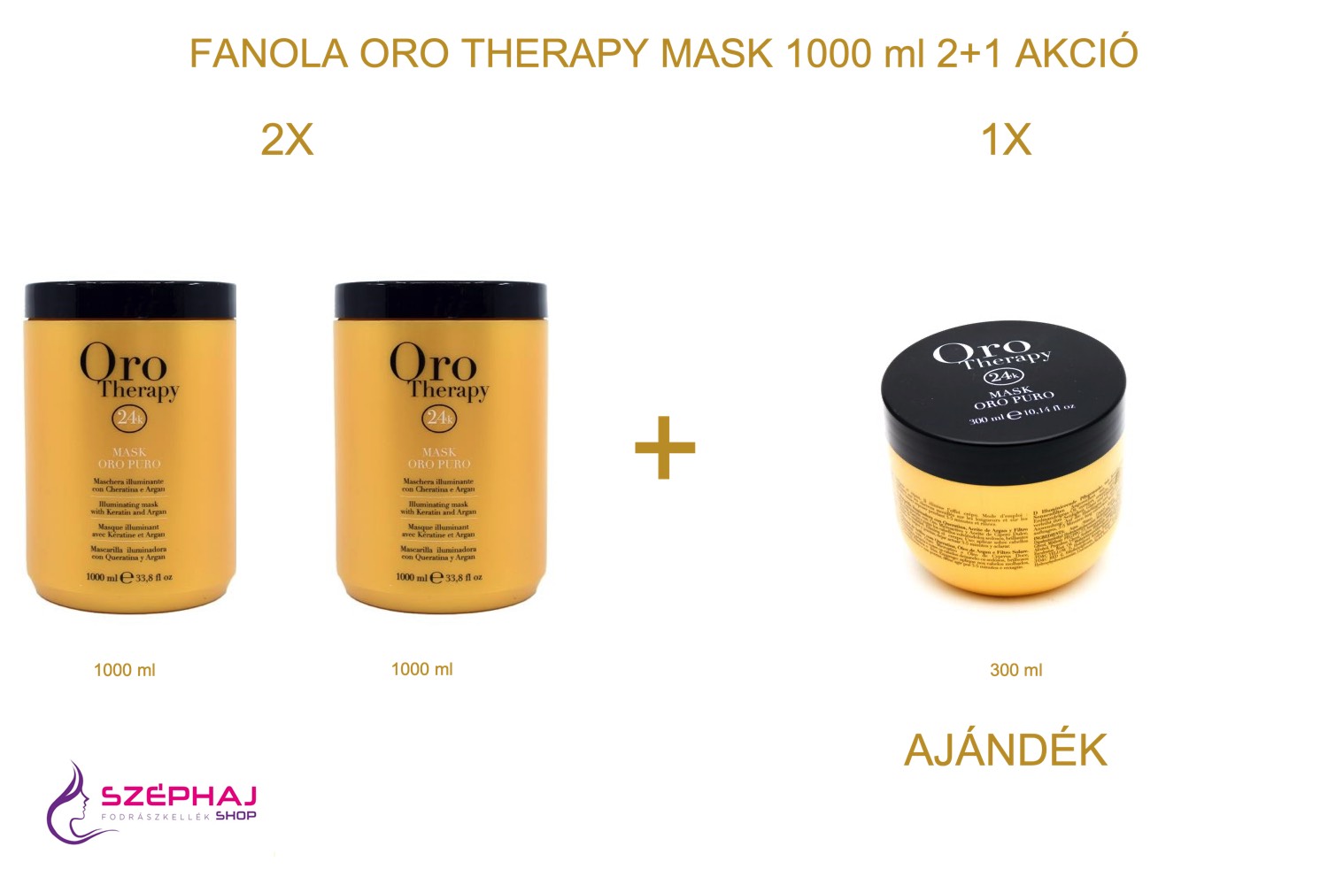 FANOLA ORO Therapy Mask 1000 ml 2+1 AKCIÓ