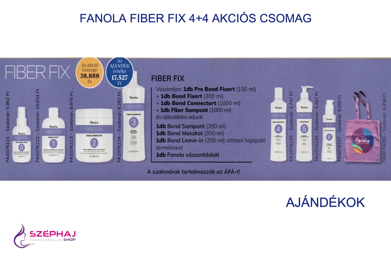 FANOLA Fiber Fix 4+4 AKCIÓS CSOMAG