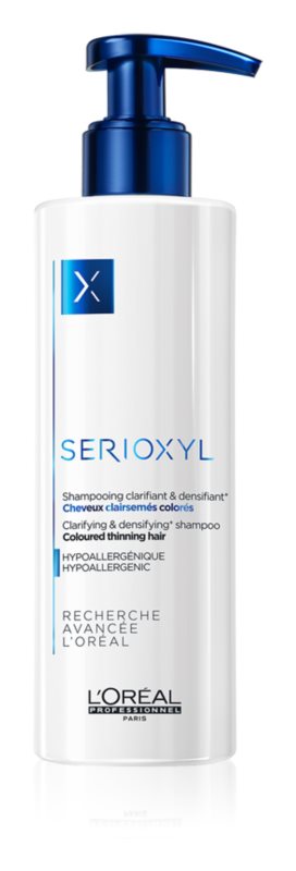 L'ORÉAL Serioxyl sampon festett, ritkuló hajra 250 ml