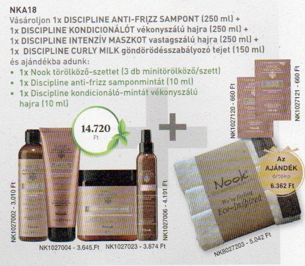 NKA18 NOOK MAGIC ARGANOIL DISCIPLINE Anti-Frizz Shampoo & Mask 250 ml  4+3 AKCIÓ
