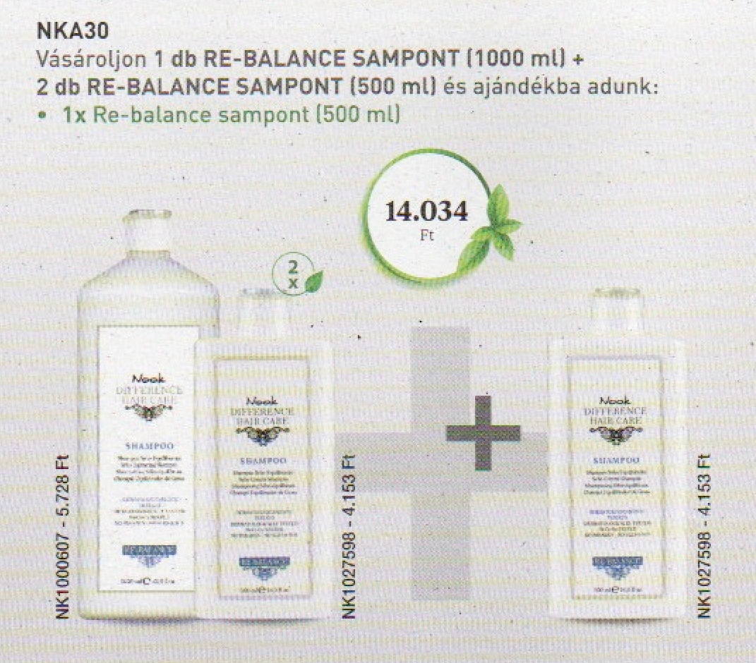 NKA30 NOOK DIFFERENCE HAIR CARE RE-BALANCE 3+1 AKCIÓ