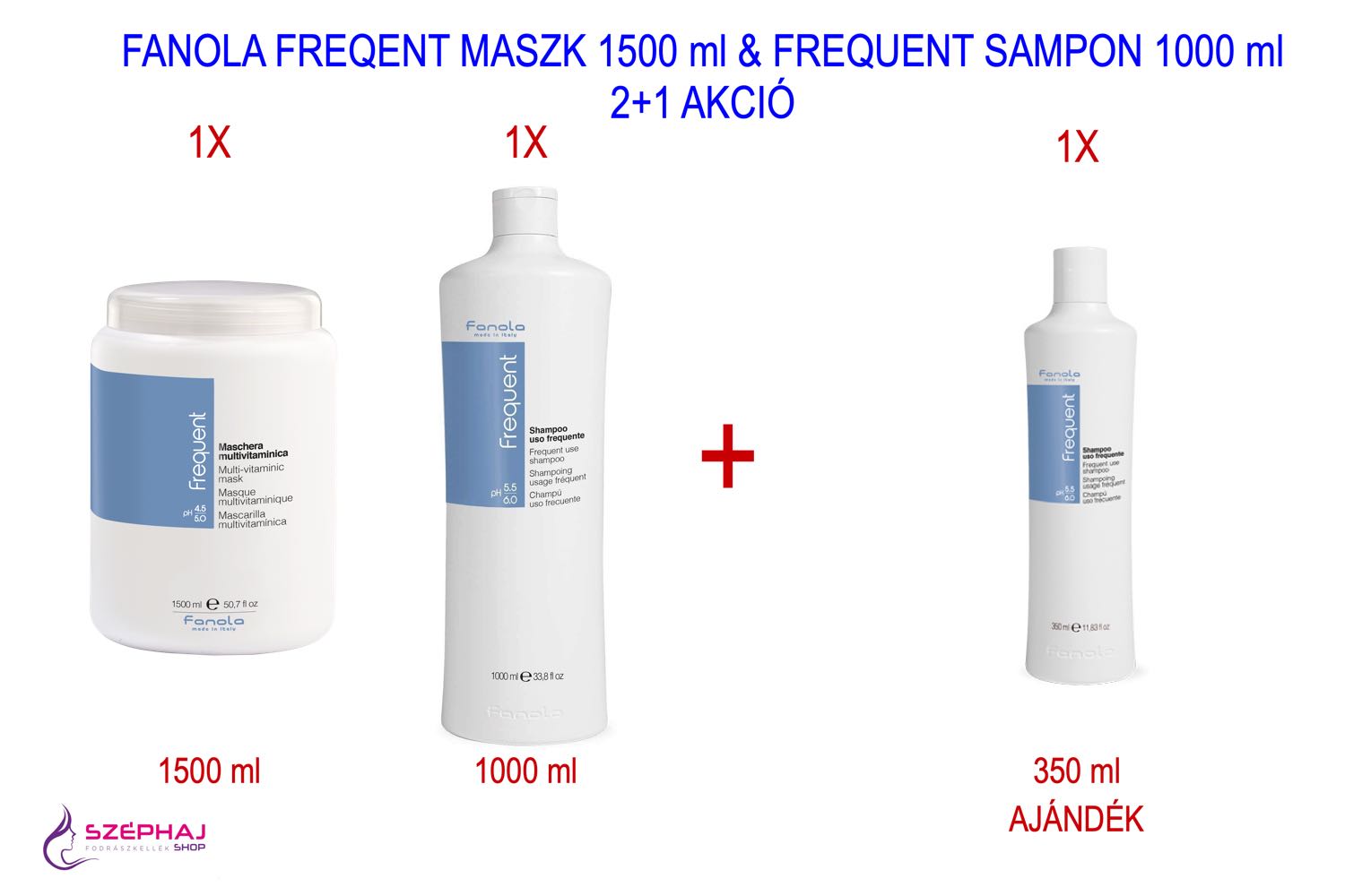 FANOLA Frequent Mask 1500 ml & Shampoo 1000 ml 2+1 AKCIÓ