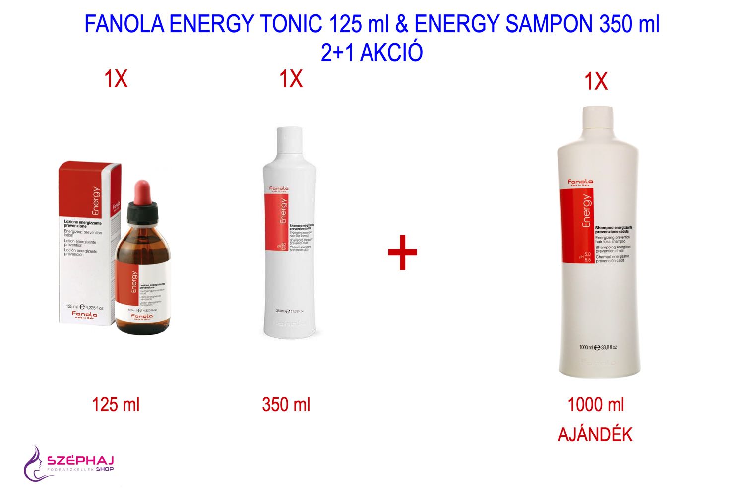 FANOLA Energy Lotion 125 ml & Energy Shampoo 350 ml 2+1 AKCIÓ