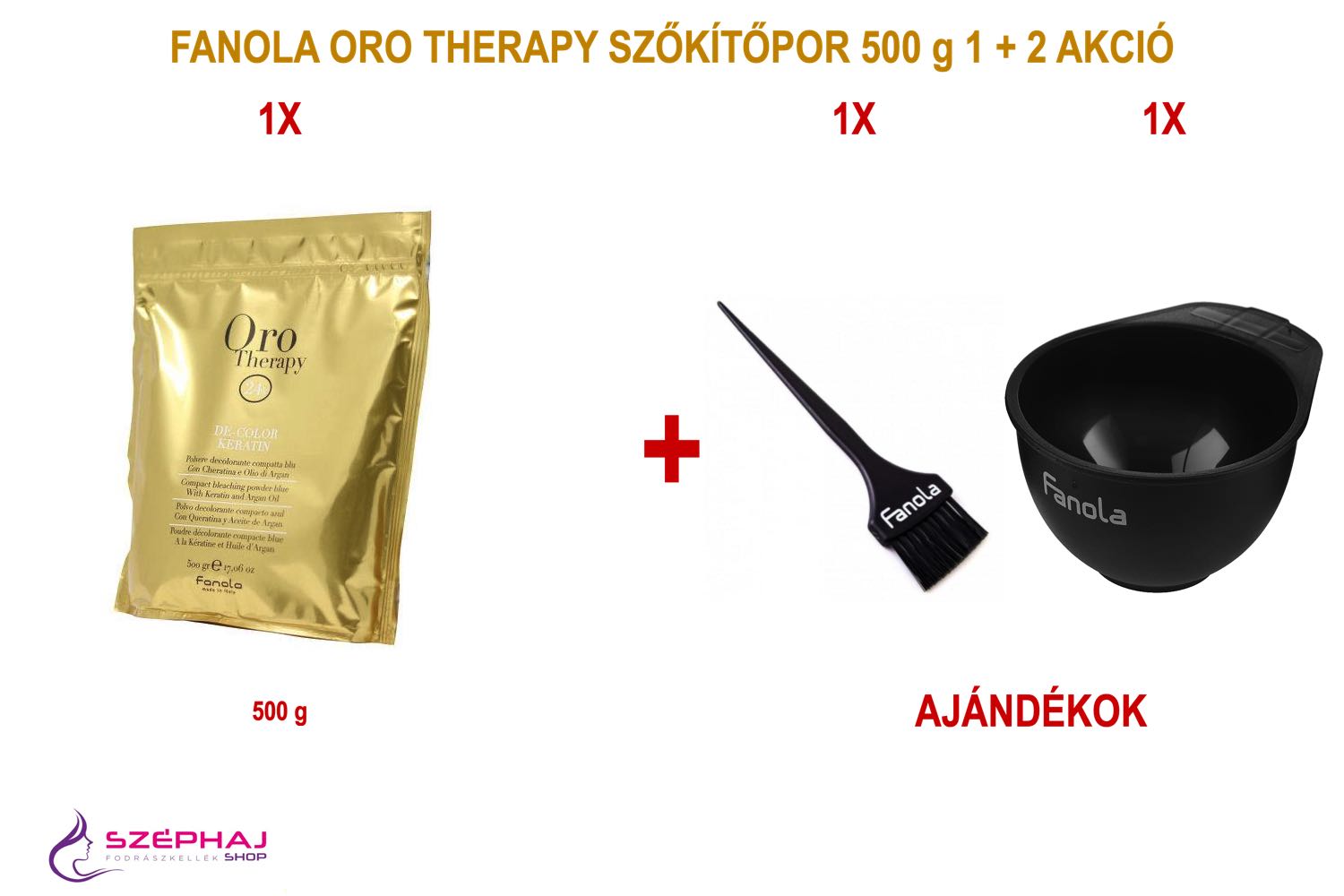 FANOLA ORO Therapy 24K Compact Bleaching Powder Blue 500 g 1+2 AKCIÓ