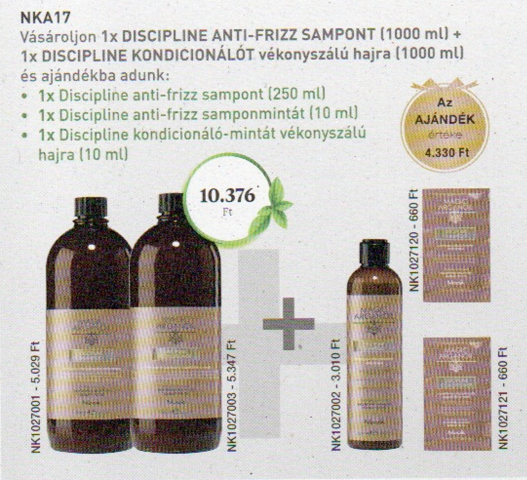 NKA17 NOOK MAGIC ARGANOIL DISCIPLINE Anti-Frizz Shampoo&Mask 1000 ml  2+3 AKCIÓ