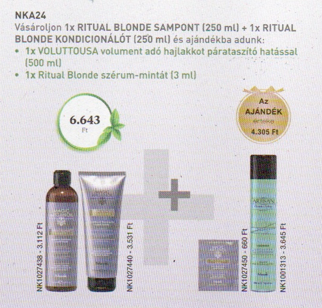 NKA24 NOOK RITUAL BLONDE 2+2 AKCIÓ