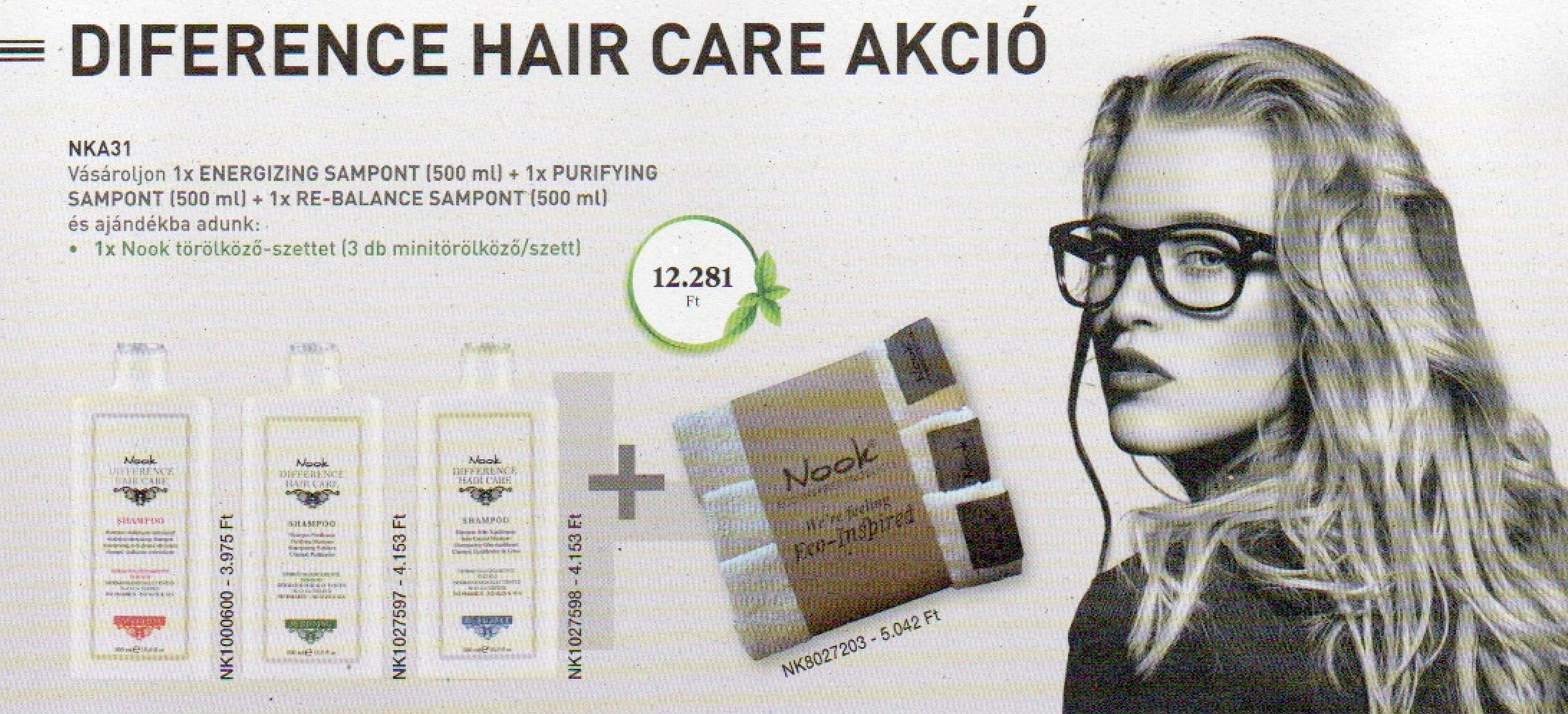 NKA31 NOOK DIFFERENCE HAIR CARE 3+1 AKCIÓ