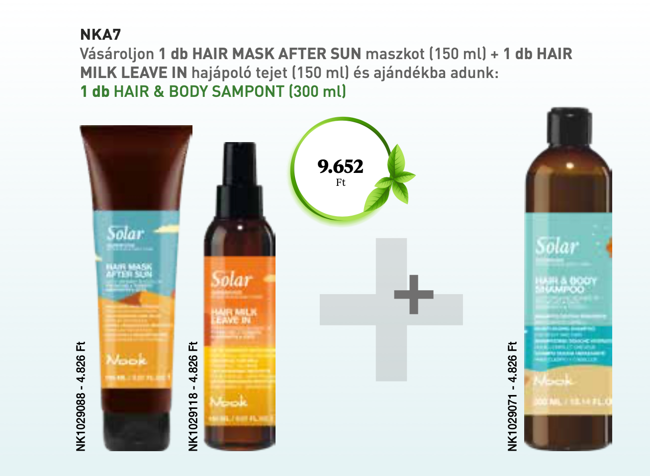 NKA7 NOOK SOLAR SUPERFOOD After Sun & Daily Care 2+1 AKCIÓ
