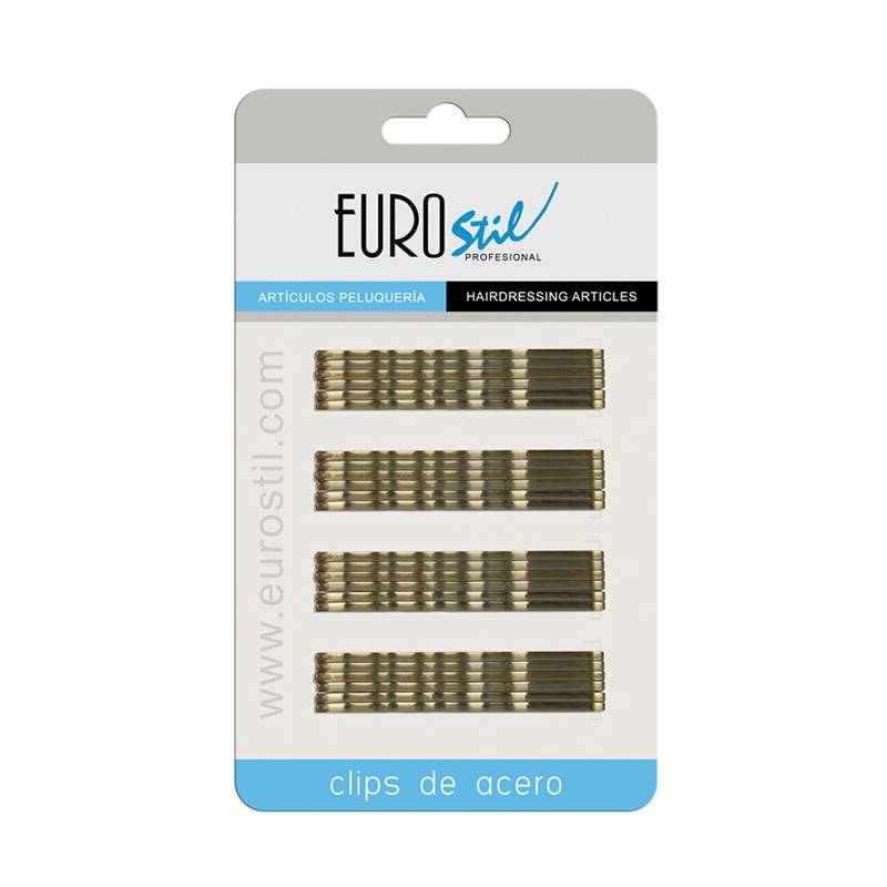 Eurostil Hullámcsatt Bronz 7 cm egyenes 24db/csomag 01611