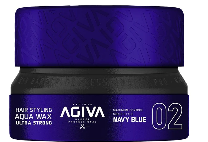 AGIVA 02 Hair Styling Aqua Wax Ultra Strong Navy Blue 155 ml