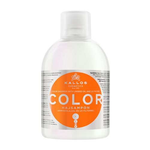 KJMN Color Hajsampon lenmagolajjal és UV filterrel festett, töredezett hajra