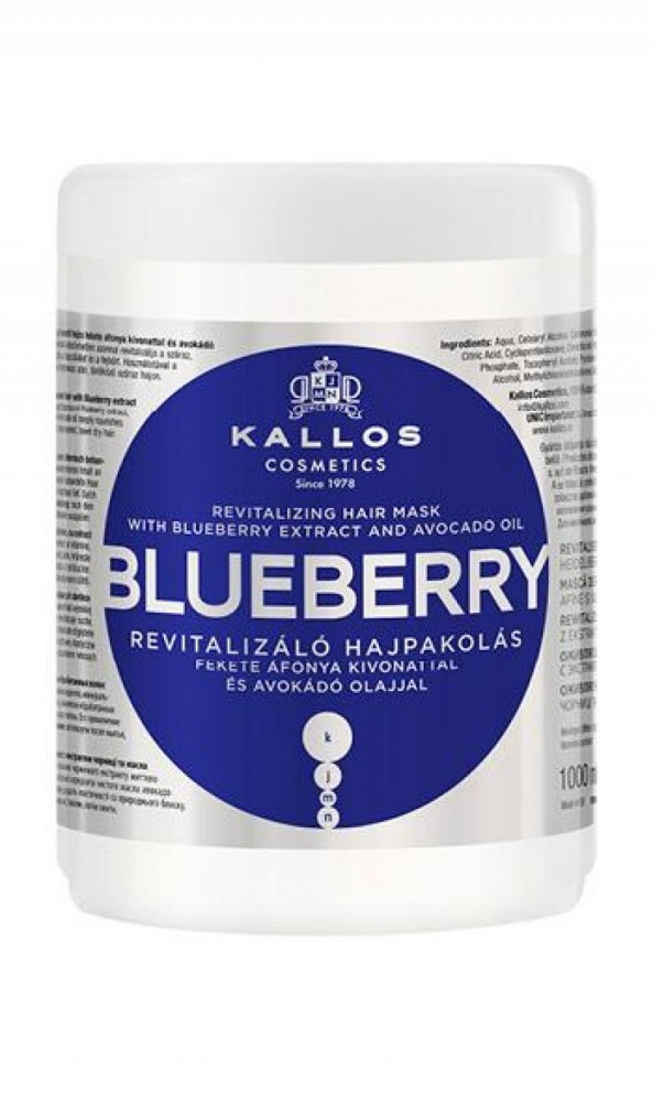 KALLOS BLUEBERRY revitalizáló hajpakolás 1000 ml