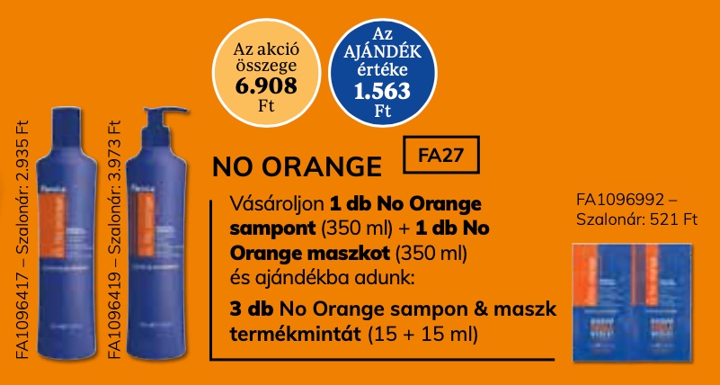 FANOLA No Orange Sampon & Mask 350 ml 2 + 3 AKCIÓ
