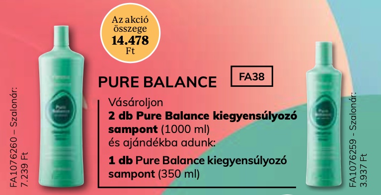 FANOLA VITAMINS Pure Balance Sampon 1000 ml  2+1 AKCIÓ