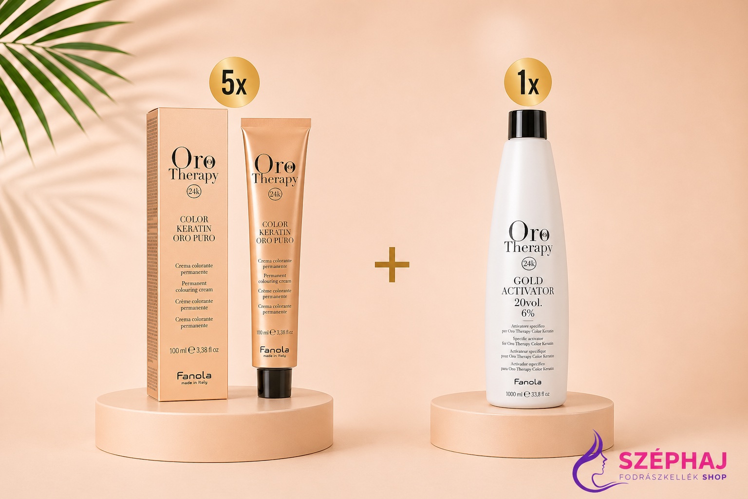 FANOLA ORO Therapy hajfesték 5 db + ORO Therapy 6% Aktivátor 1000ml AKCIÓ