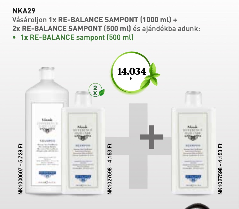 NKA29 NOOK DIFFERENCE HAIR CARE RE-BALANCE 3+1 AKCIÓ