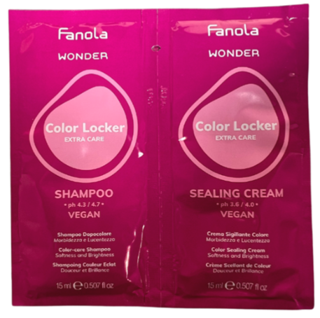 FANOLA WONDER Color Locker Extra Care Shampoo 15 ml + Sealing Cream 15 ml 