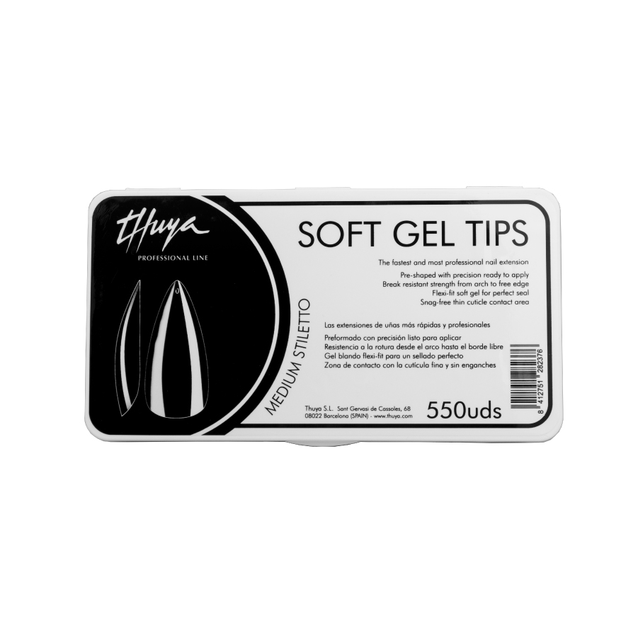 THUYA Soft Gel Tips - Medium Stiletto 550 darab 