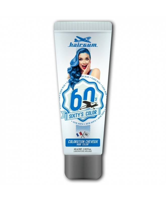 Hairgum Sixty's Color Hajszínező Flash Blue 60 ml