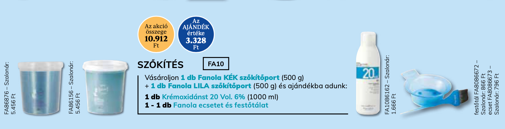 FA10 FANOLA Bleach Powder Violet 500 g & Blue 500 g 2+2 AKCIÓ