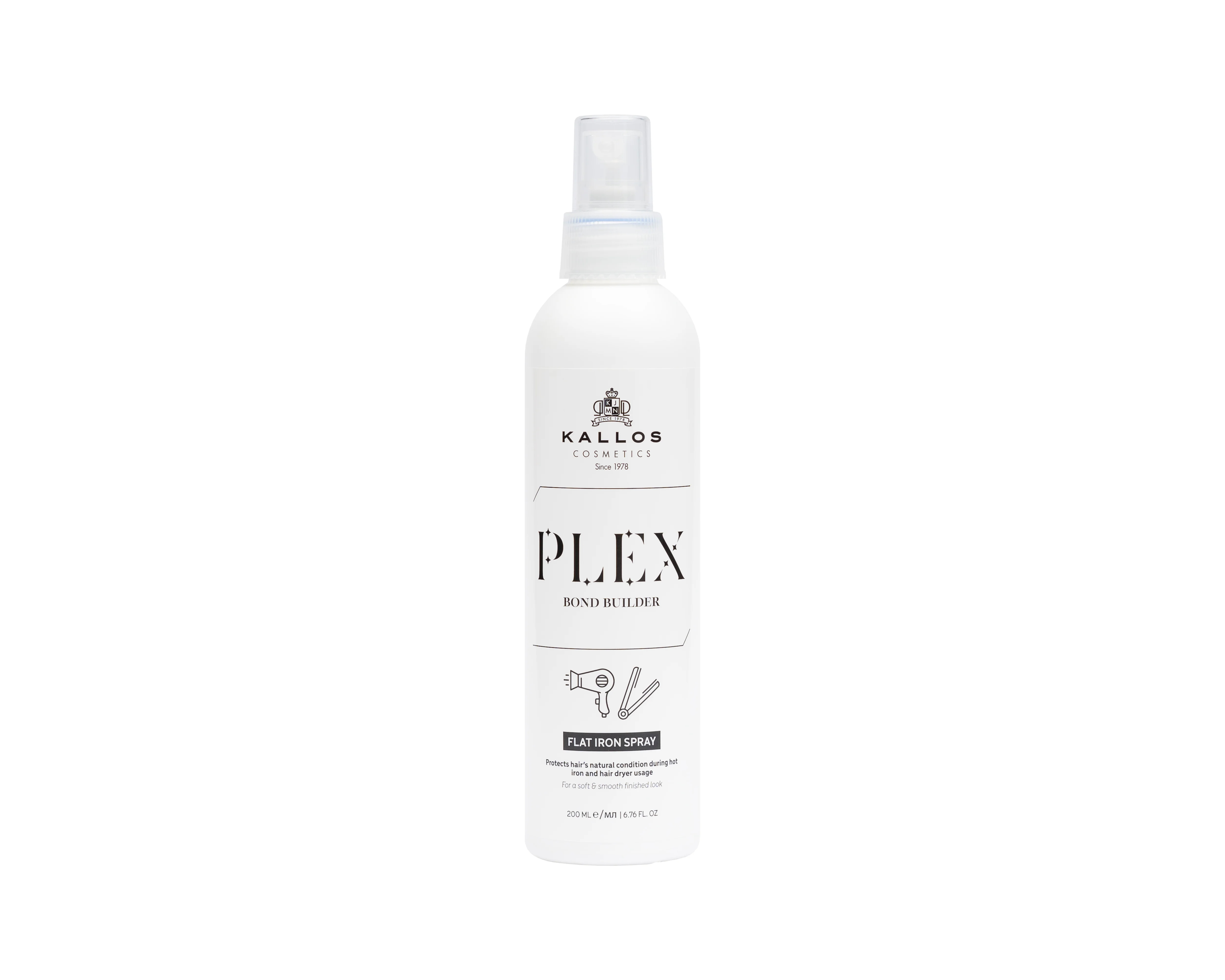 Kallos Plex Bond Builder Flat Iron spray növényi protein és peptid komplex-szel 200 ml