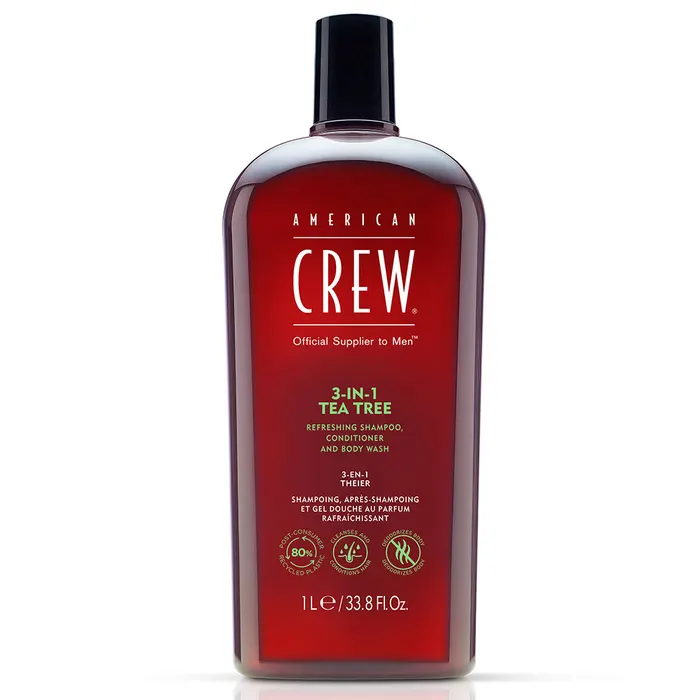 American Crew 3-in-1 Tea Tree Shampoo, Conditioner and Body Wash 1000 ml