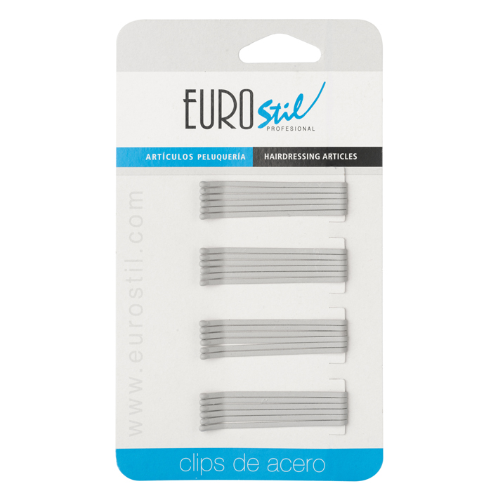 Eurostil Hullámcsatt Matt Szürke 5 cm egyenes 24db/csomag 04484/72