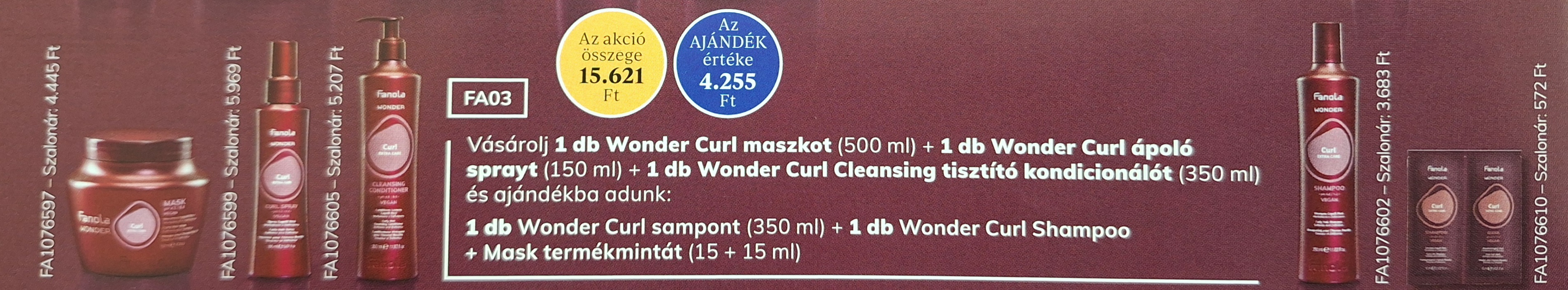 FANOLA Wonder Curl Akció 3+2