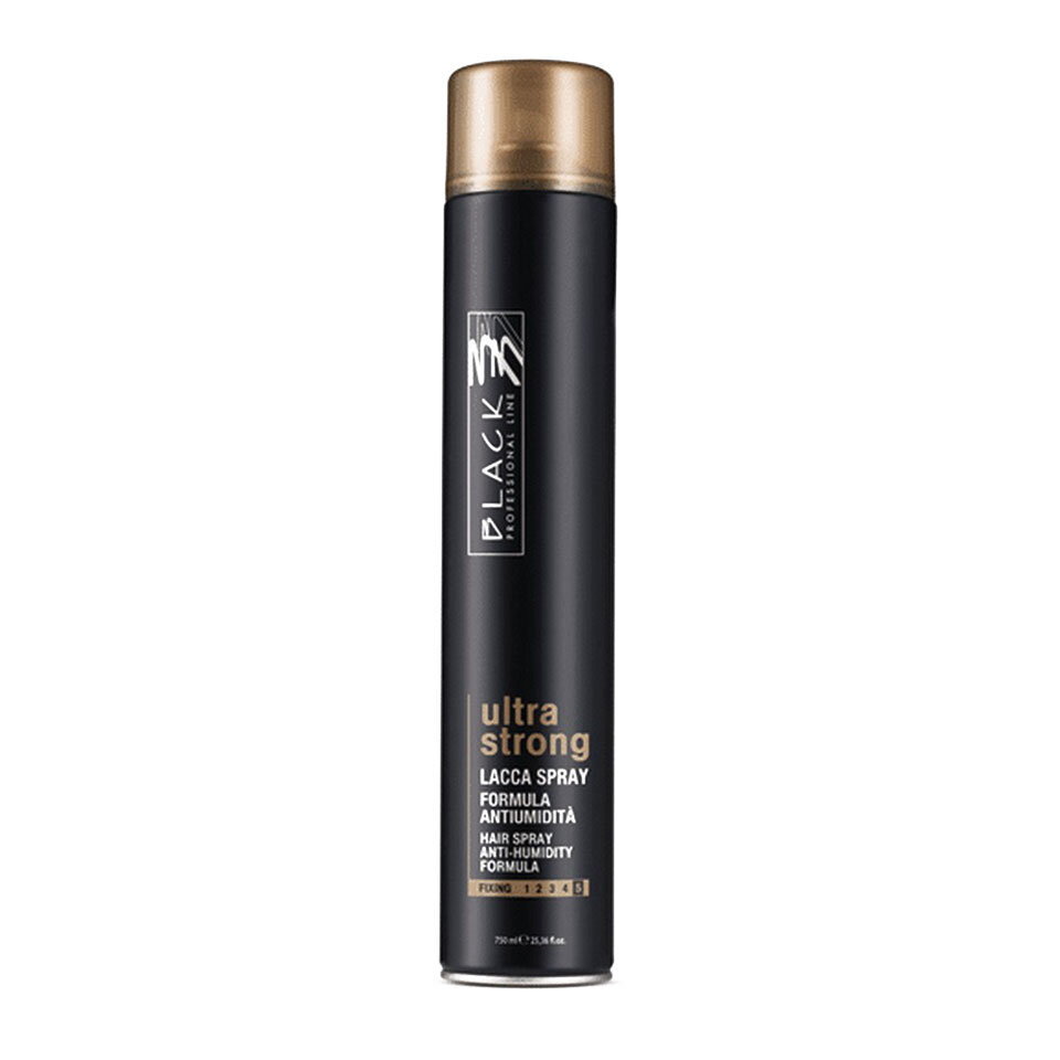 Black Professional Line Ultra Strong Anti-Humidity Hairspray 500 ml