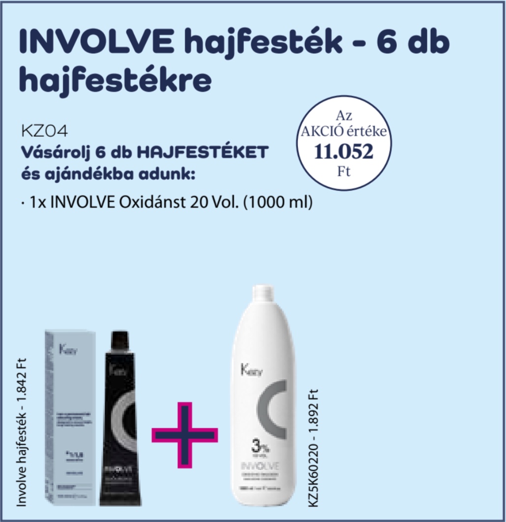 KZ04 KEZY INVOLVE hajfesték 6 db AKCIÓ