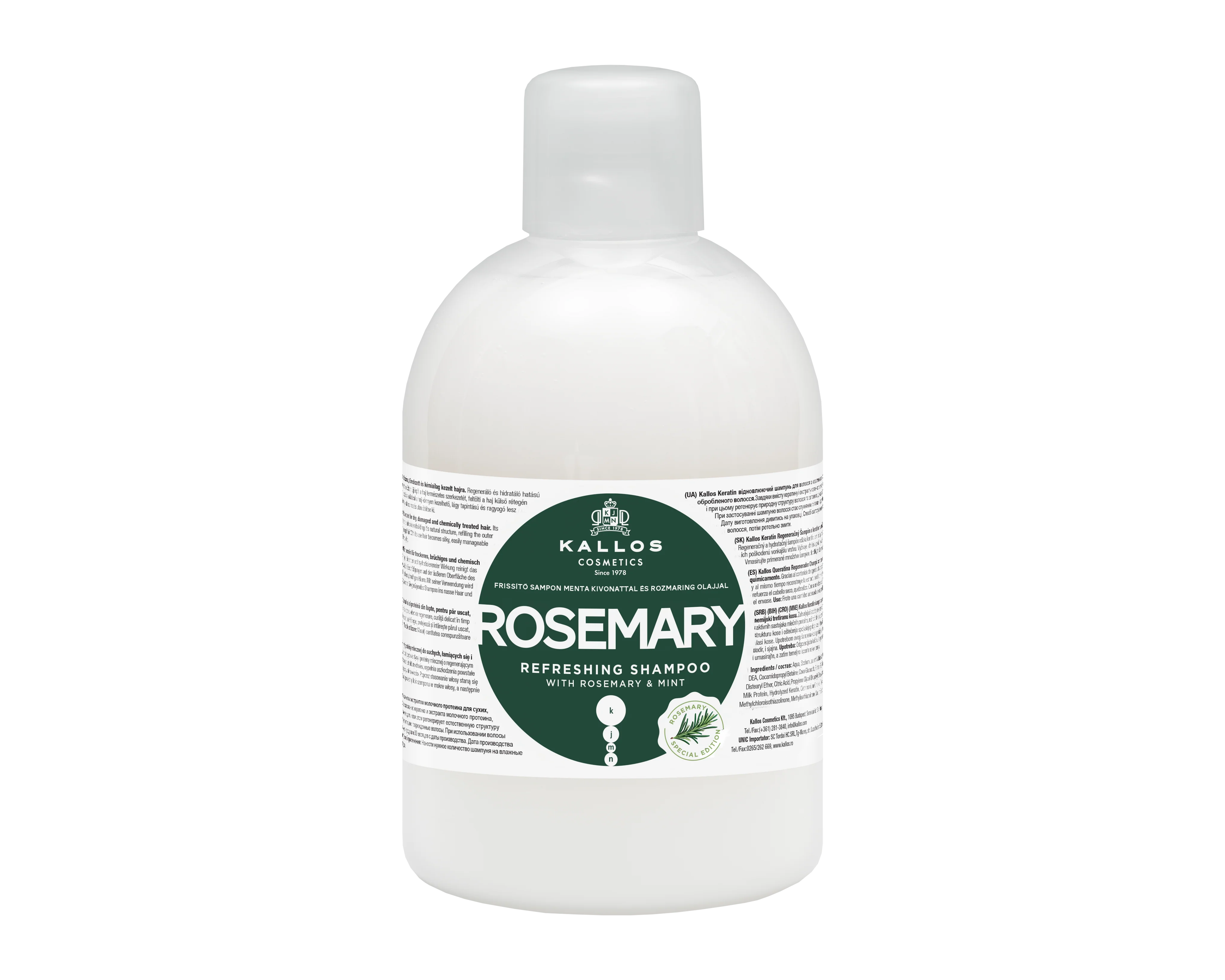 KJMN Rosemary Refreshing Shampoo with Rosemary and Mint Extract 1000 ml