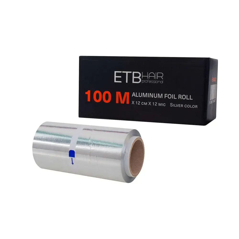 ETB Eldobható Alumínium Fólia 100m x 12cm 12 Mikron Vastagságú Tekercs
