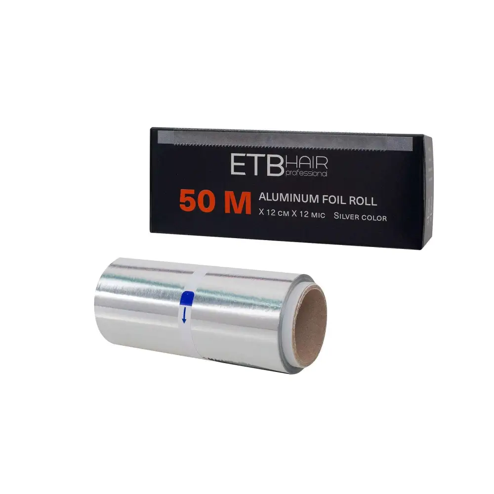 ETB Eldobható Alumínium Fólia 50m x 12cm 12 Mikron Vastagságú Tekercs